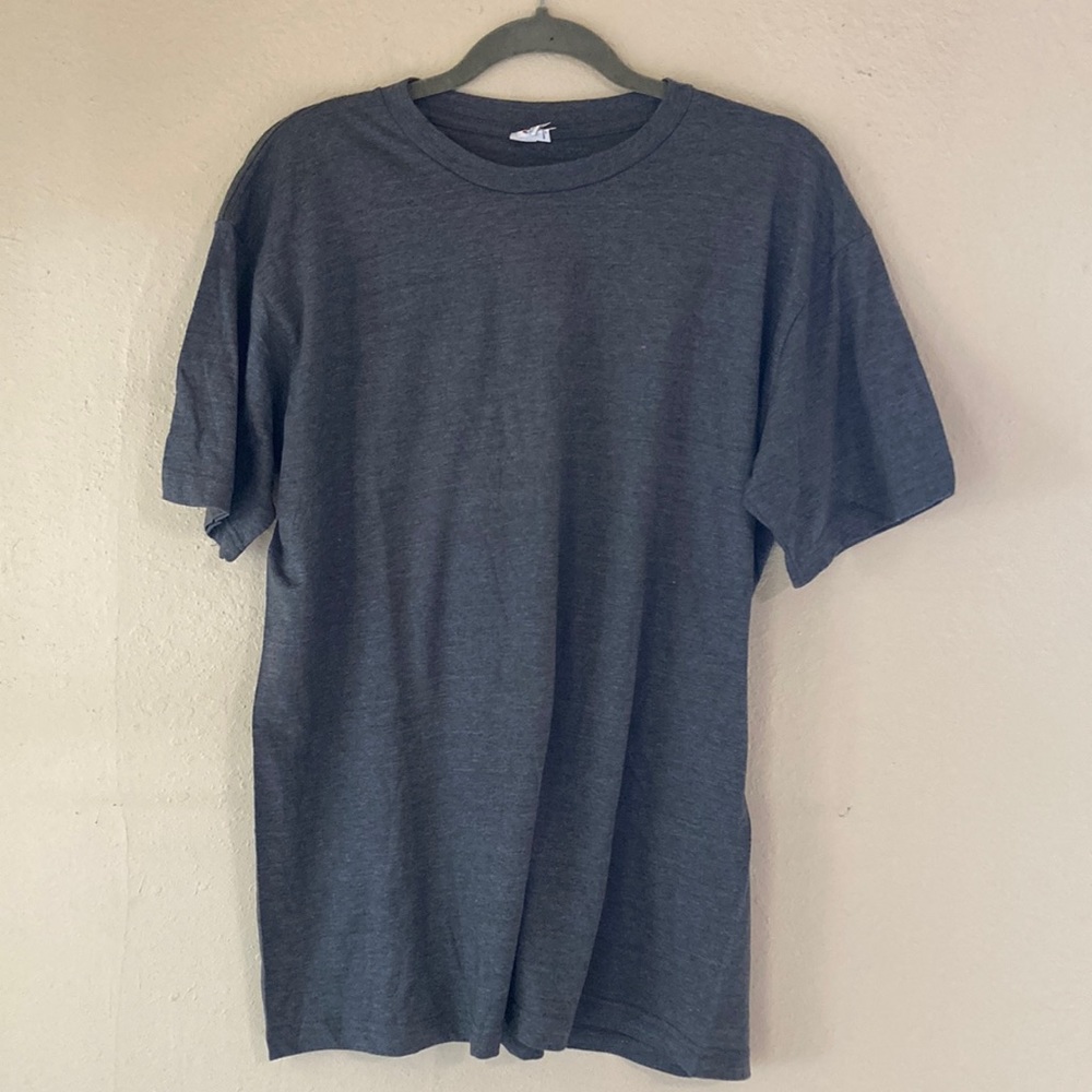 Royal Apparel dark heather gray tee shirt. Size L